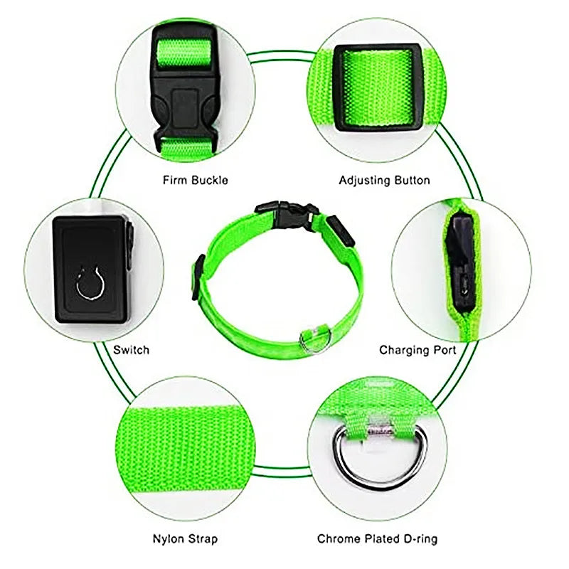 LED Flashing Dog Collar