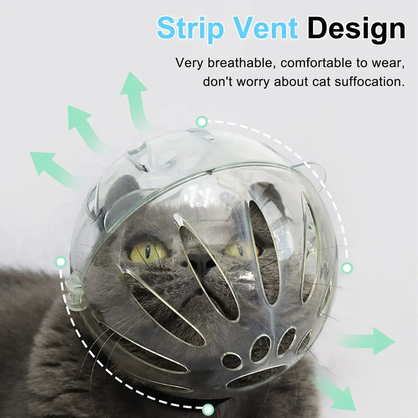 Cat Muzzle with 4Pcs Paw Cover
