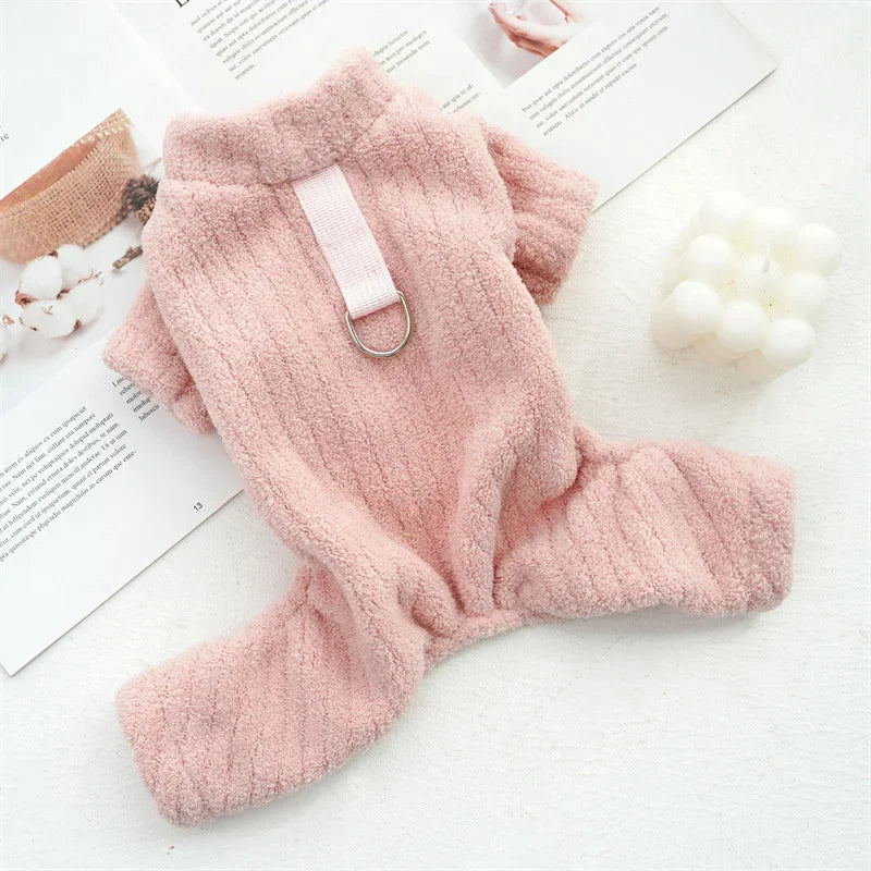 Coral Fleece Overalls