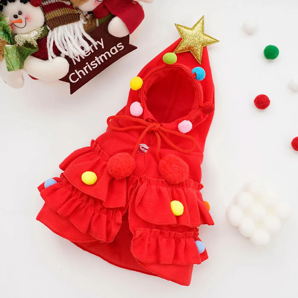 Christmas Cat Cloak Costume