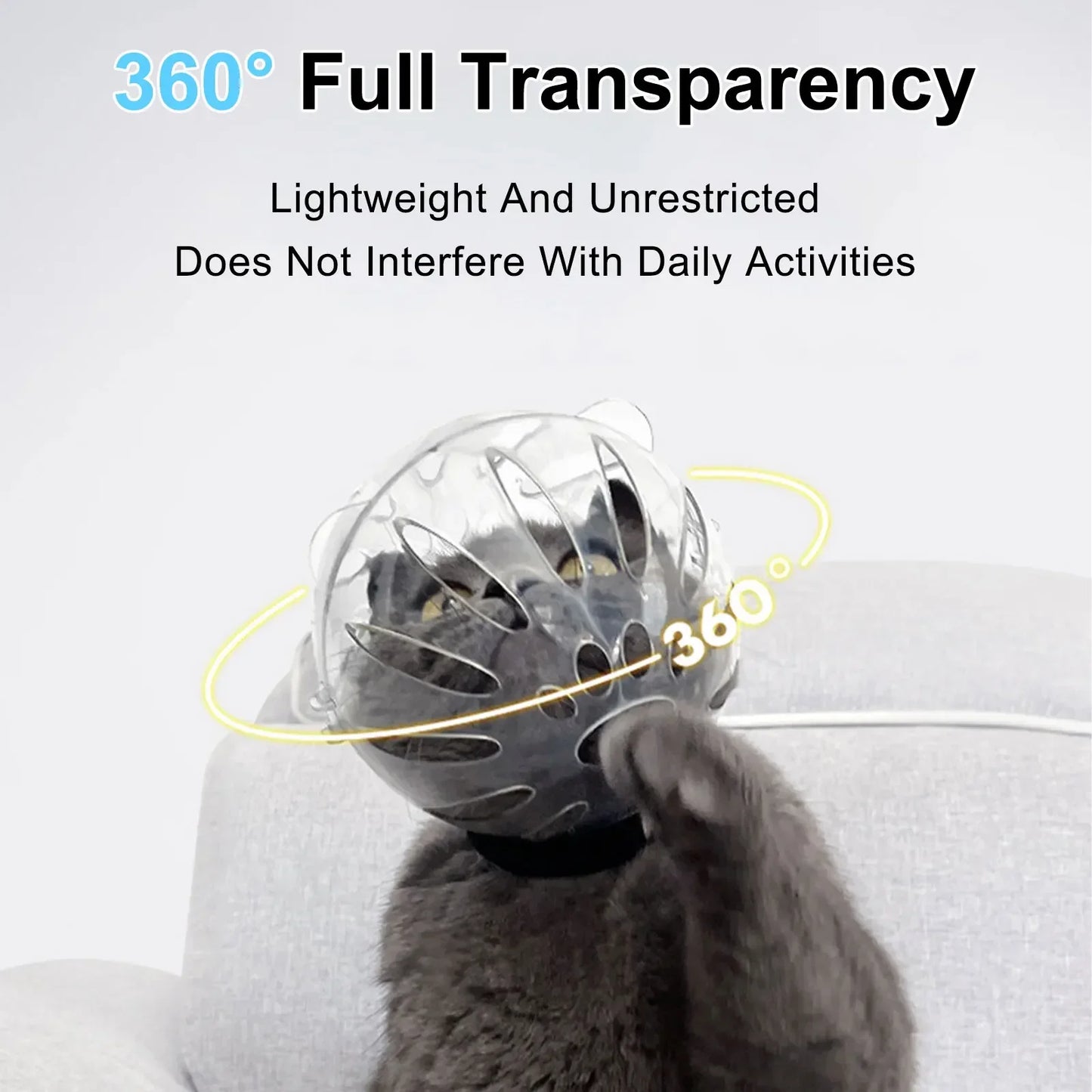 Cat Muzzle with 4Pcs Paw Cover