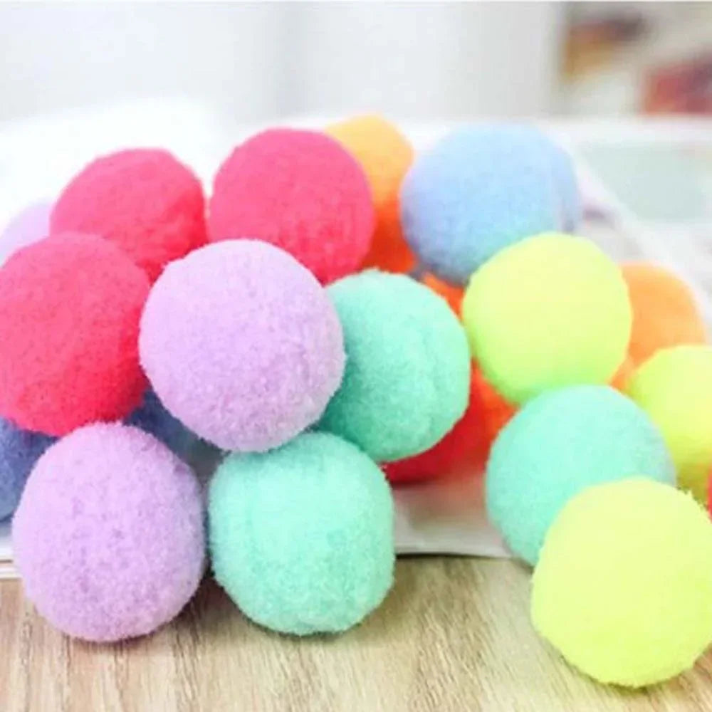 70pcs Cat Toy Plush Ball