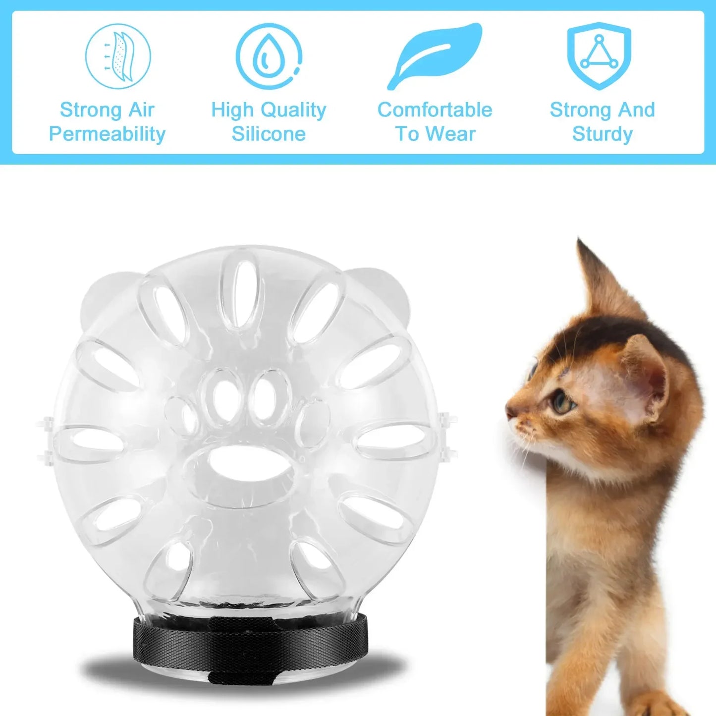 Cat Muzzle with 4Pcs Paw Cover