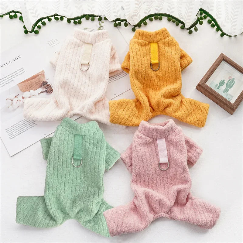 Coral Fleece Overalls