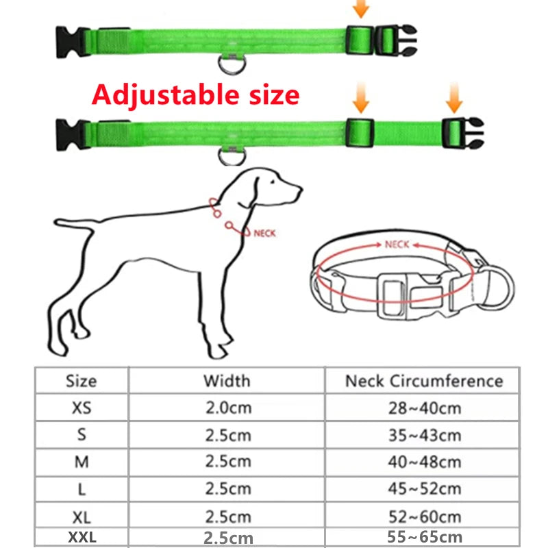 LED Flashing Dog Collar