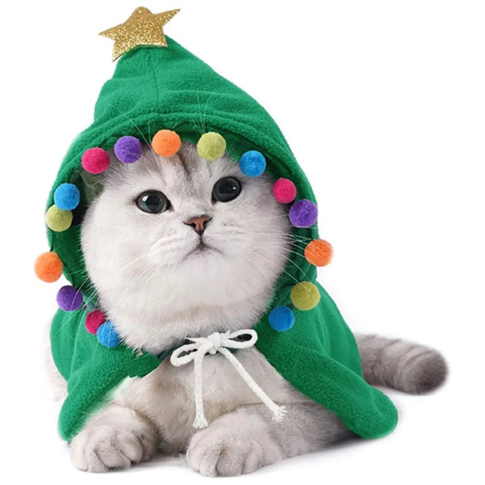 Christmas Cat Cloak Costume