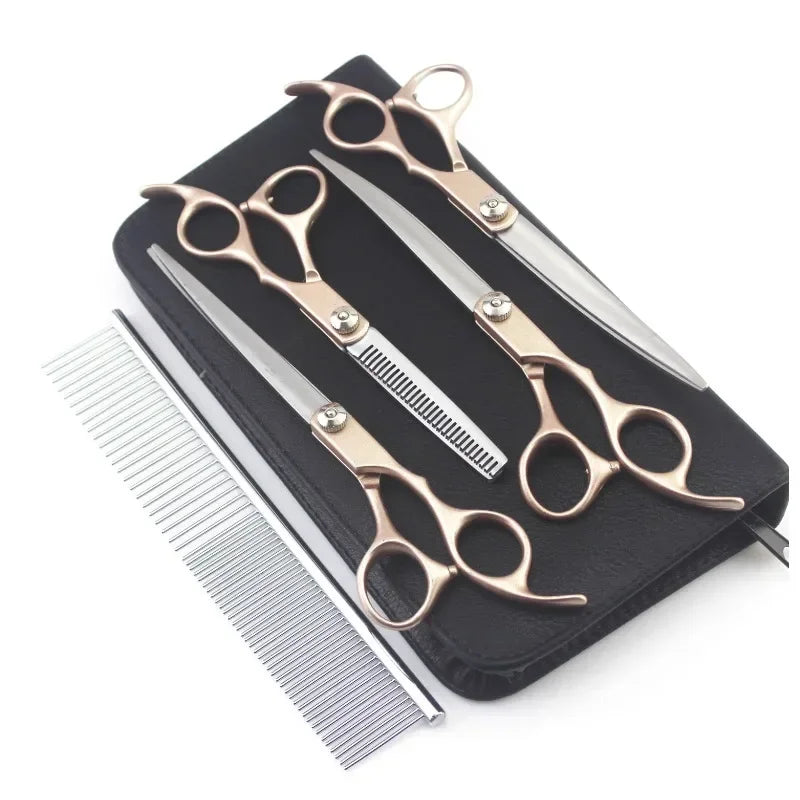 4PCS 7inch Gold Handle Scissors