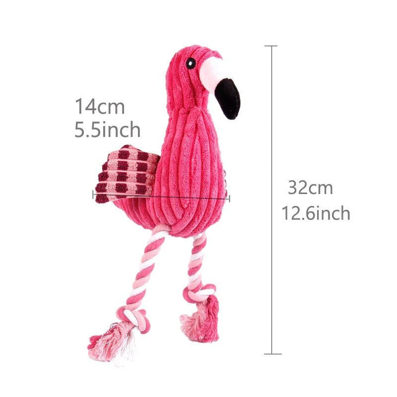 Cute Flamingo Plush Dog Toys